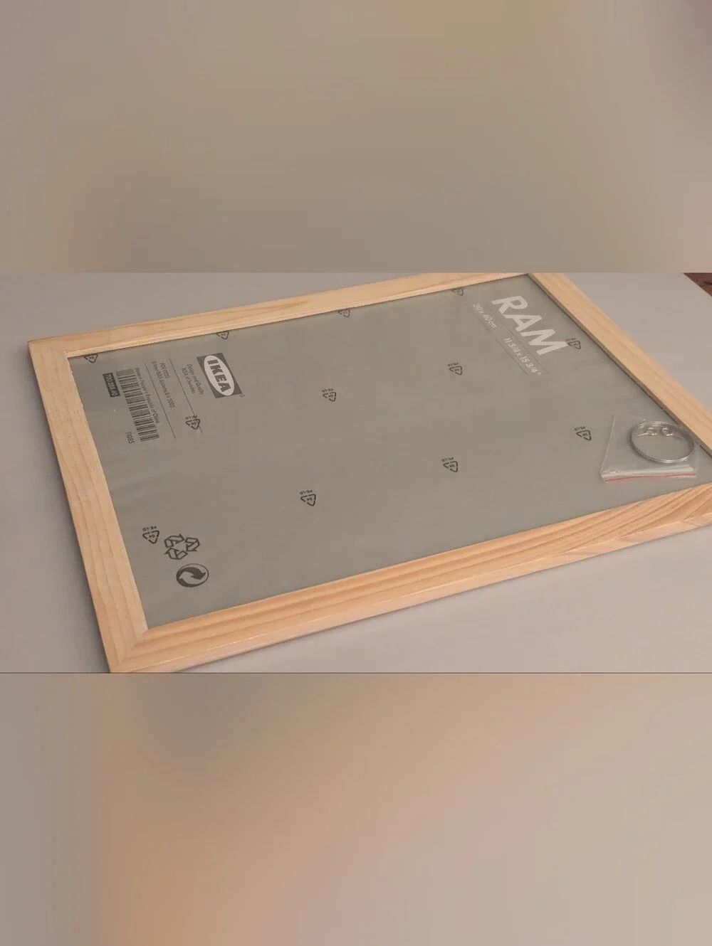 IKEA RAM Standard Wood Picture Photo Frame Ready to Stain. Sealed 11 3/4x15 3/4